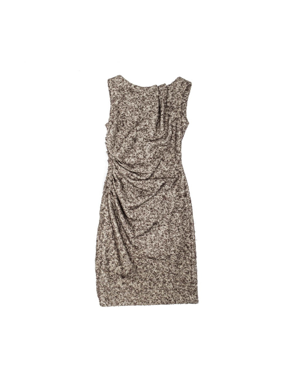 DIOR T 34 dress in wool and mohair Brown and cream