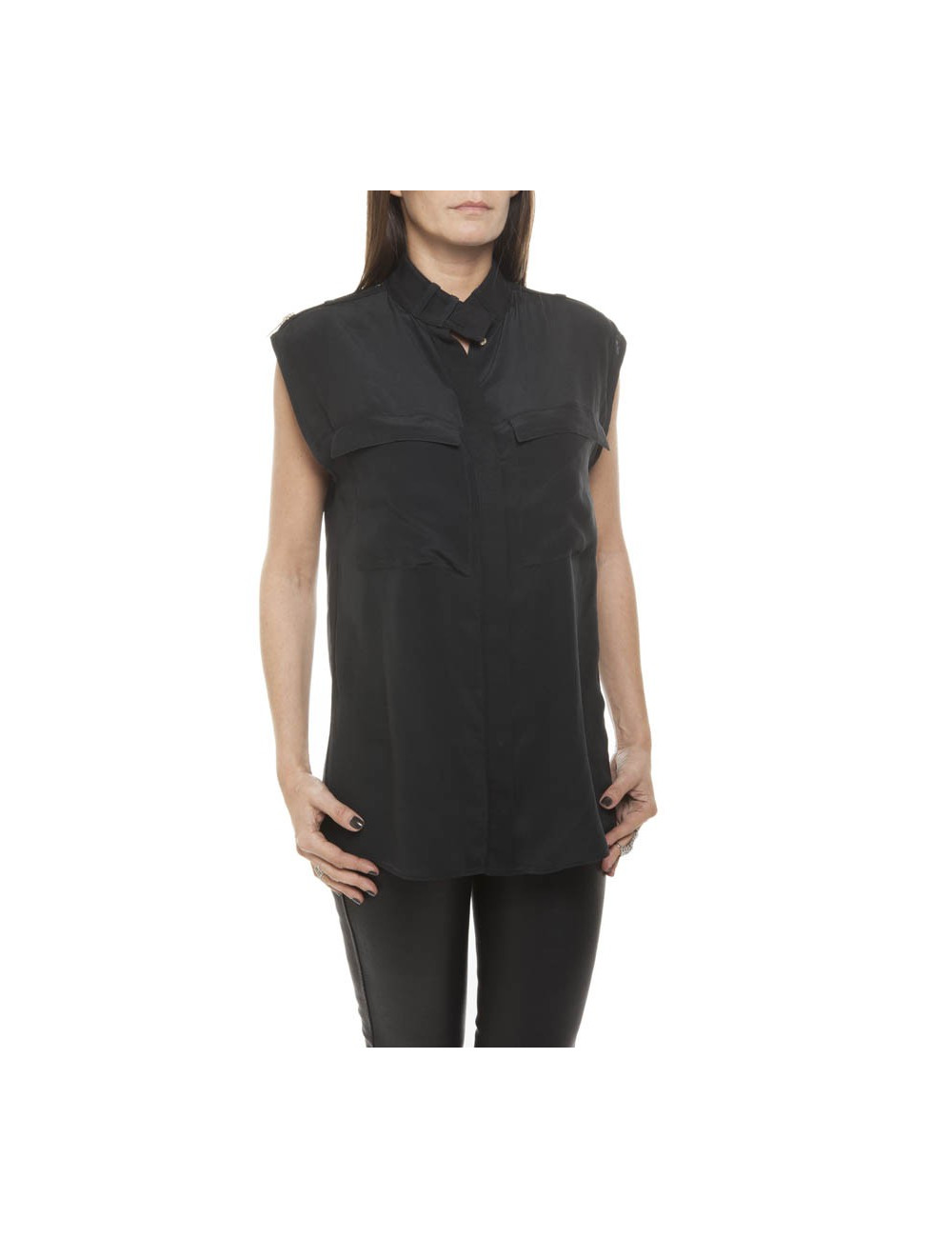 Haut GIVENCHY T 40 FR en soie noir 