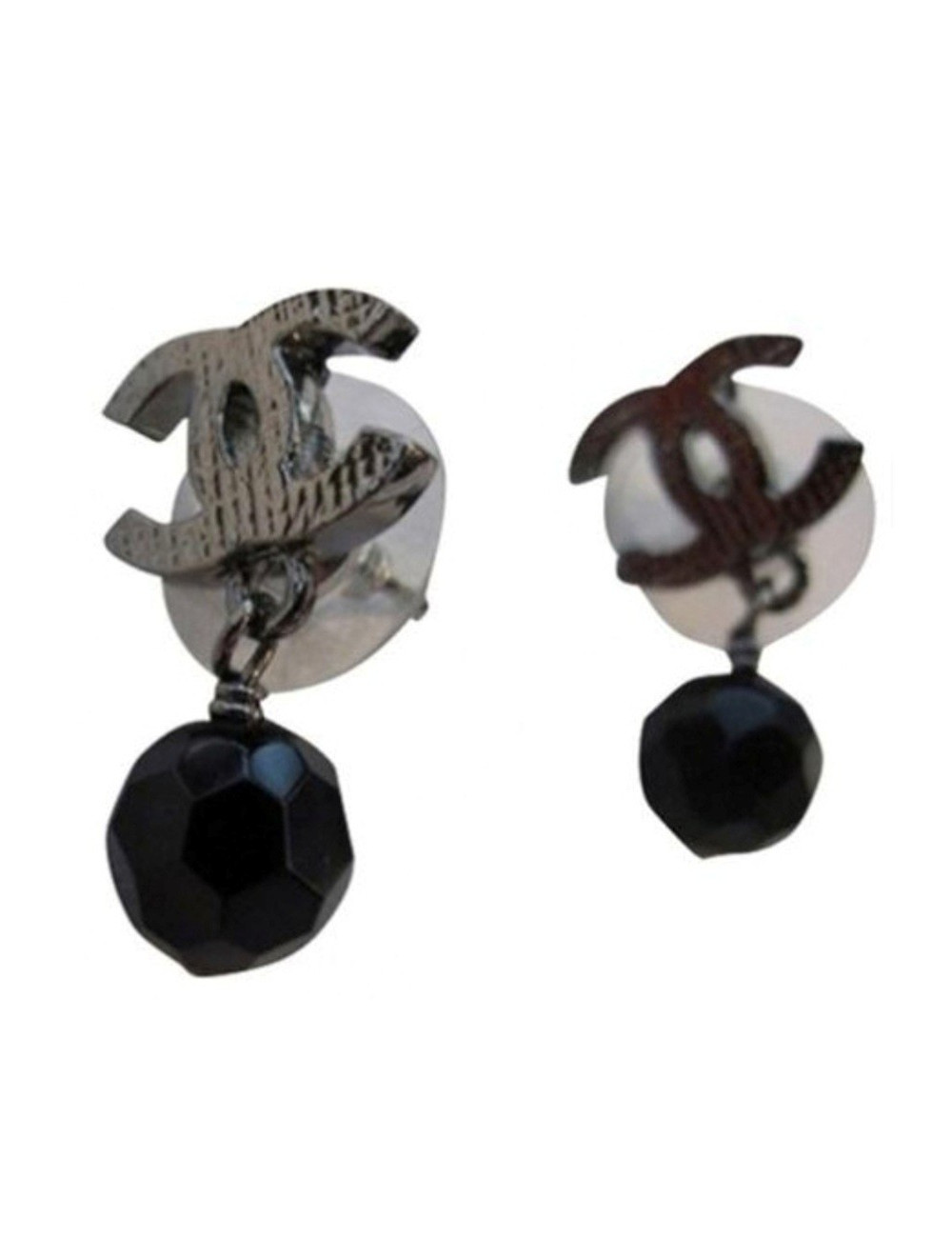 Clous d'oreilles ruthénium CHANEL