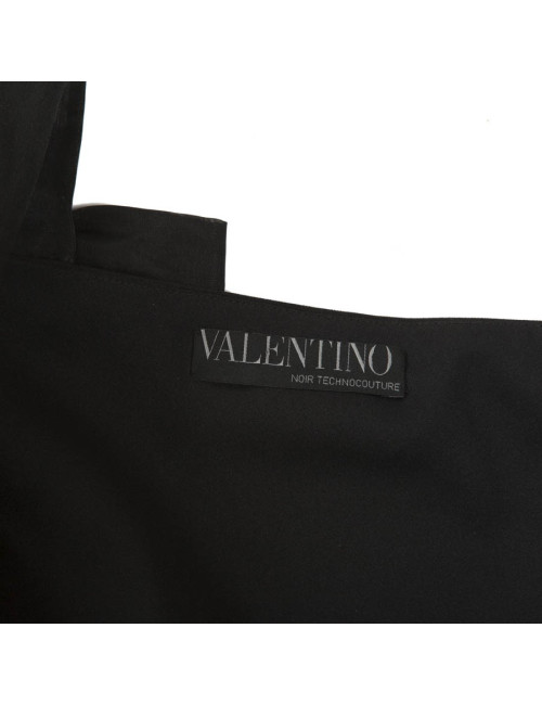 Black VALENTINO T40 IT/36 FRorganza cocktail dress with Ruffles