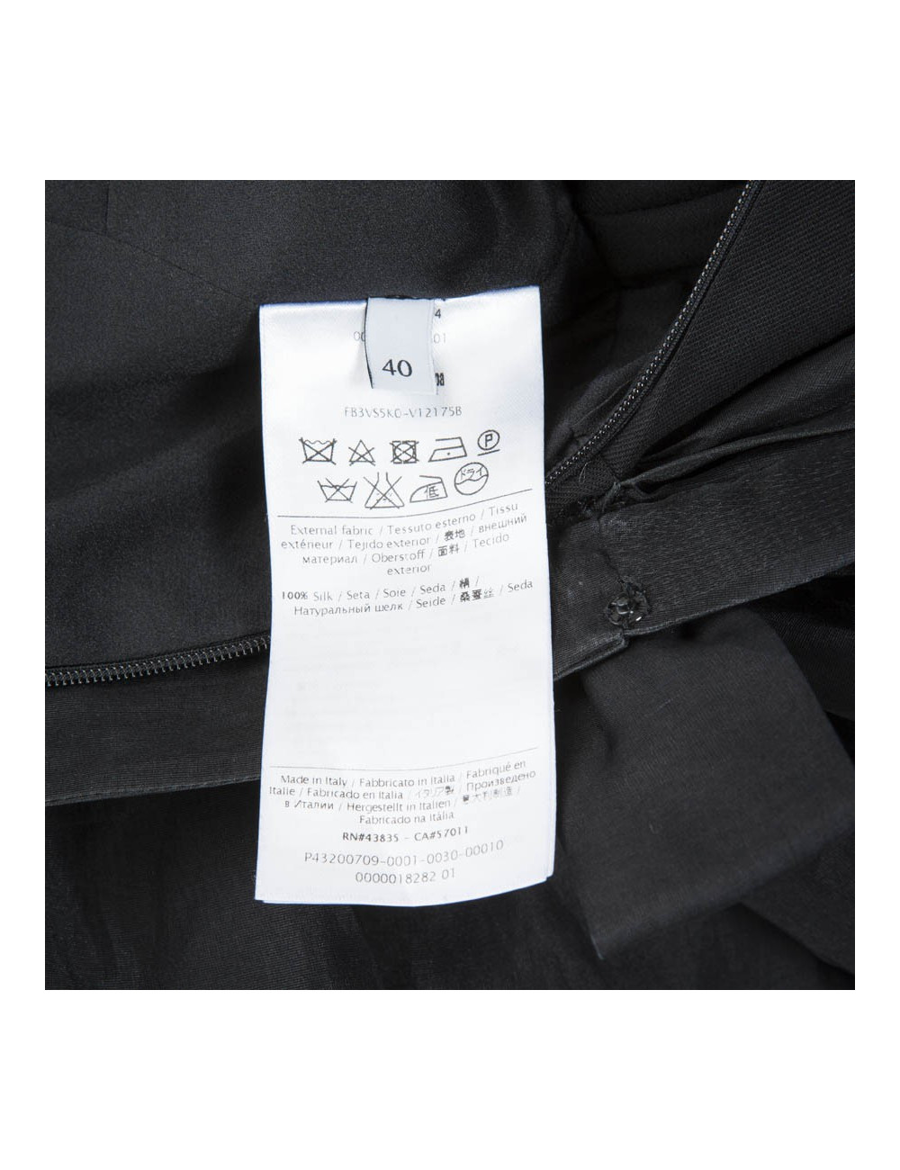 Black VALENTINO T40 IT/36 FRorganza cocktail dress with Ruffles