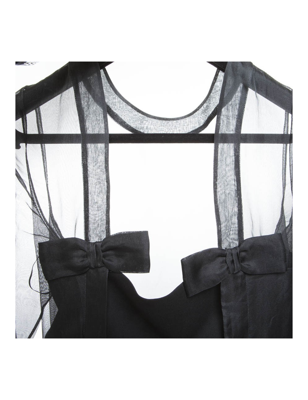 Black VALENTINO T40 IT/36 FRorganza cocktail dress with Ruffles