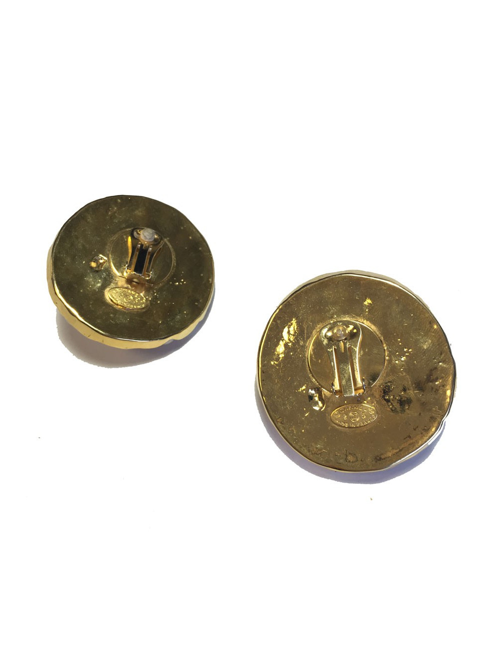 Boucles d'oreille clips CHANEL perle nacrée Vintage