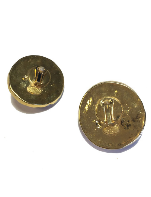 Boucles d'oreille clips CHANEL perle nacrée Vintage