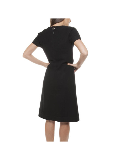 CHANEL T 36 Black wool dress