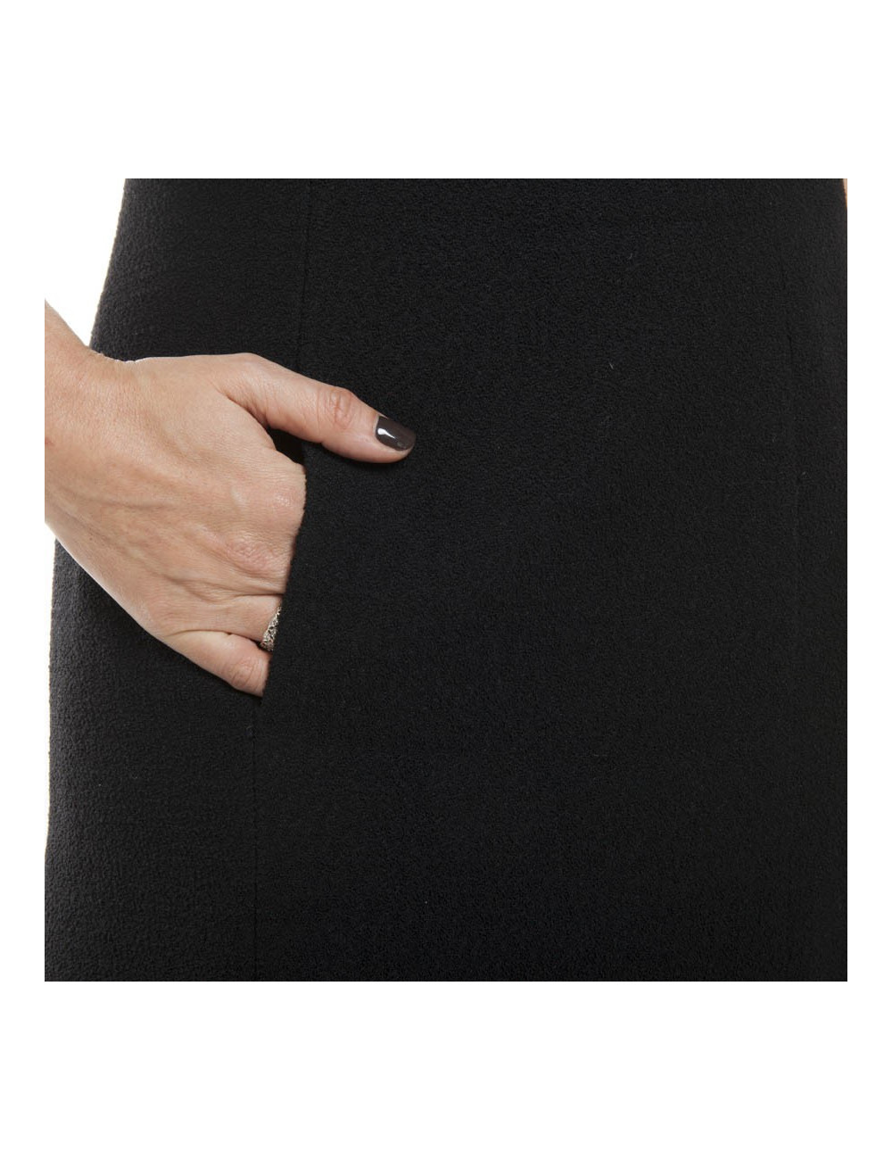 CHANEL T 36 Black wool dress