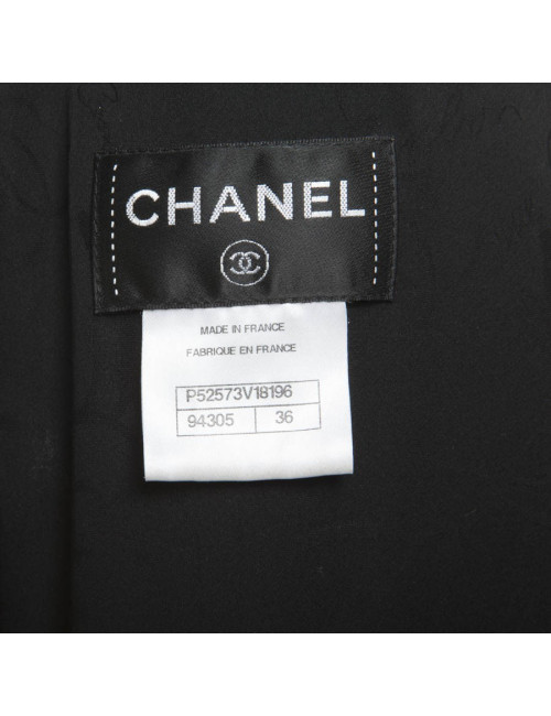 Robe CHANEL T 36 laine noire