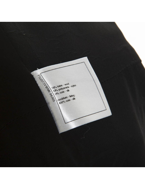 CHANEL T 36 Black wool dress