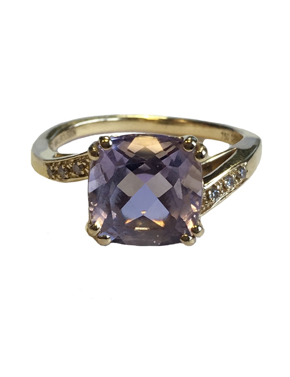 Gold yellow, amethyst and bright ring MAUBOUSSIN "Love hangover" T 52