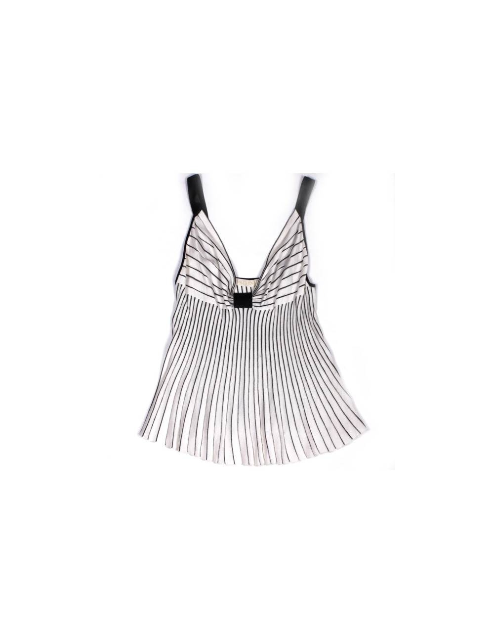 Top  VALENTINO  blanc rayé noir