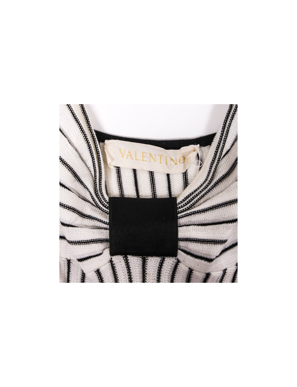 Top  VALENTINO  blanc rayé noir