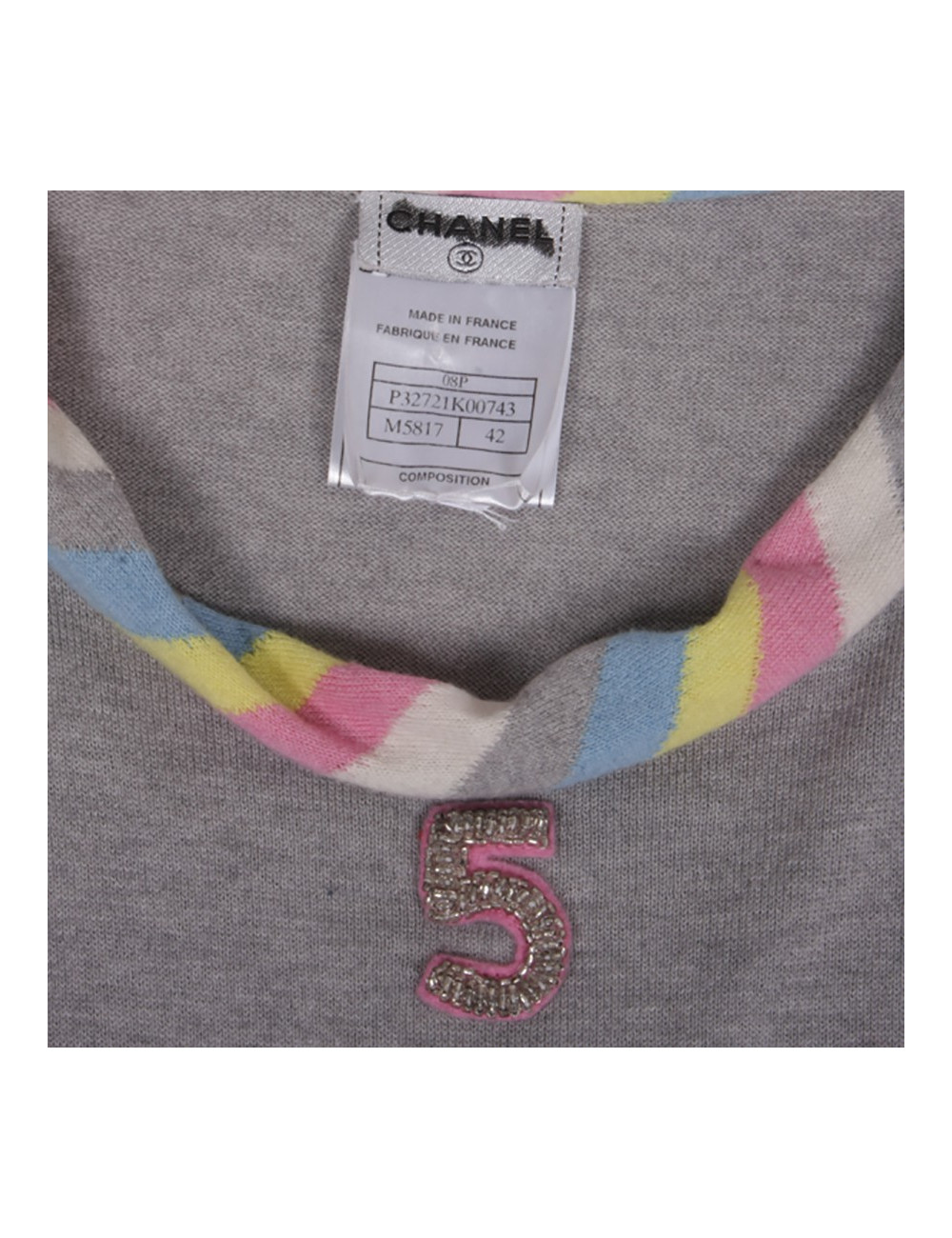 Dress CHANEL gray t 42 en