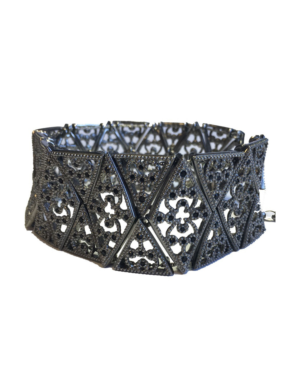 Collier CHRISTIAN DIOR métal argent vieilli 