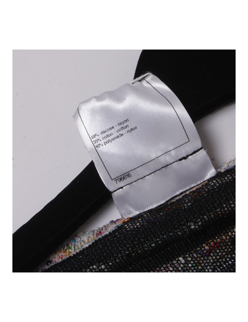 Robe CHANEL T 42 en maille à rayures 