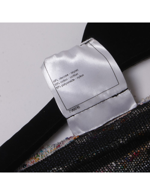 Robe CHANEL T 42 en maille à rayures 