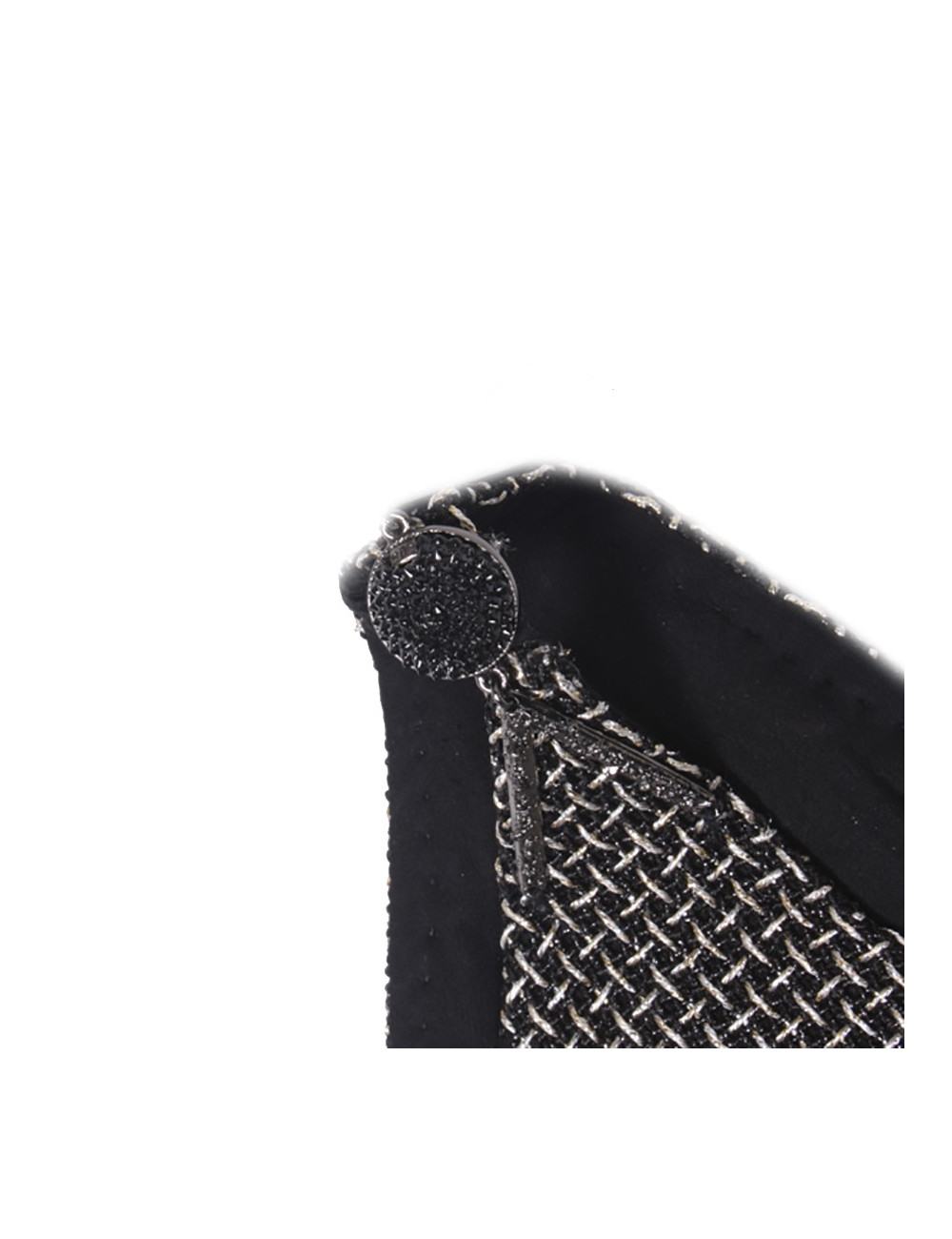 Dress CHANEL T 34 metallic silver and black wires