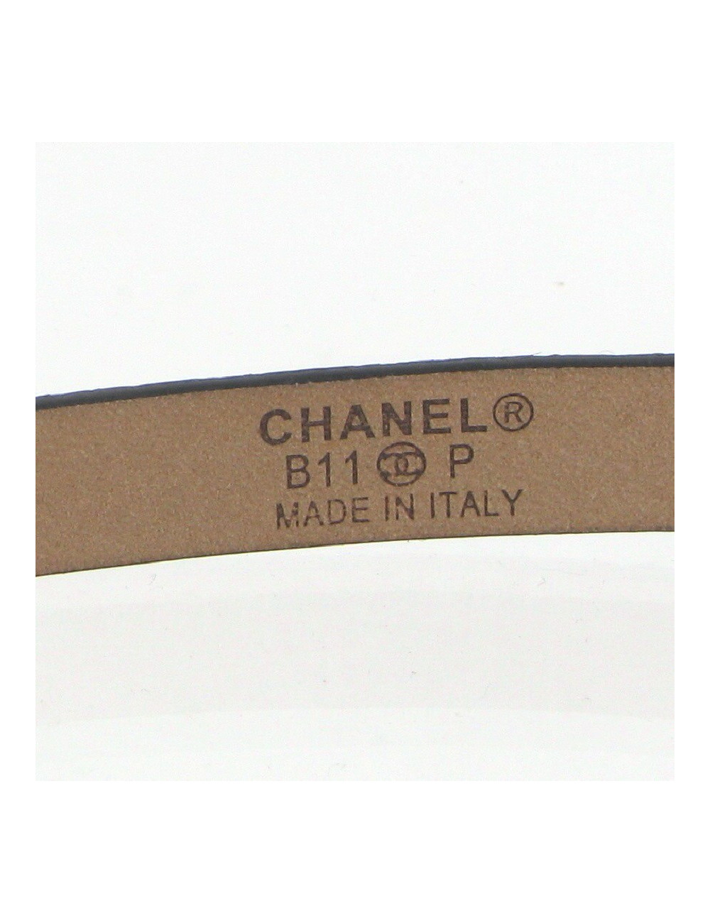 Ceinture CC à paillettes noires CHANEL