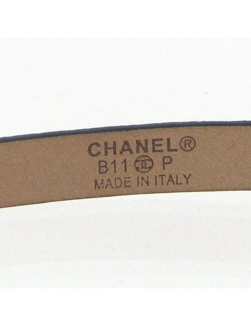 Ceinture CC à paillettes noires CHANEL