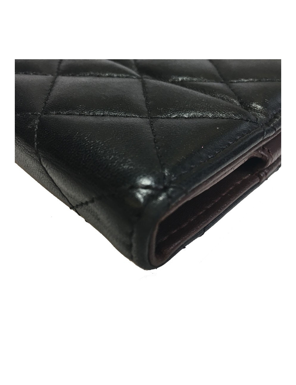 xxx Etui IPAD CHANEL en cuir matelassé noir