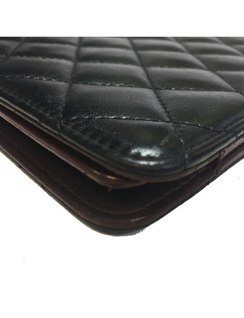 xxx Etui IPAD CHANEL en cuir matelassé noir