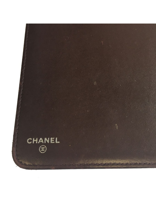 xxx Etui IPAD CHANEL en cuir matelassé noir