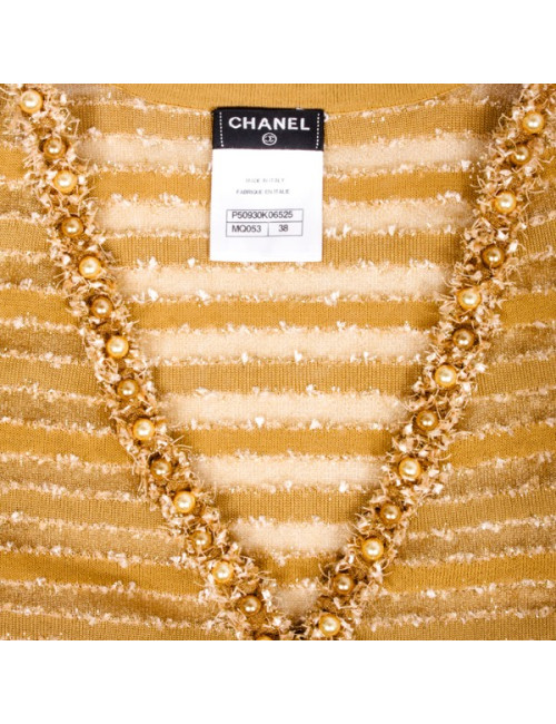 Veste"Paris-Dubai" or et perles nacrées