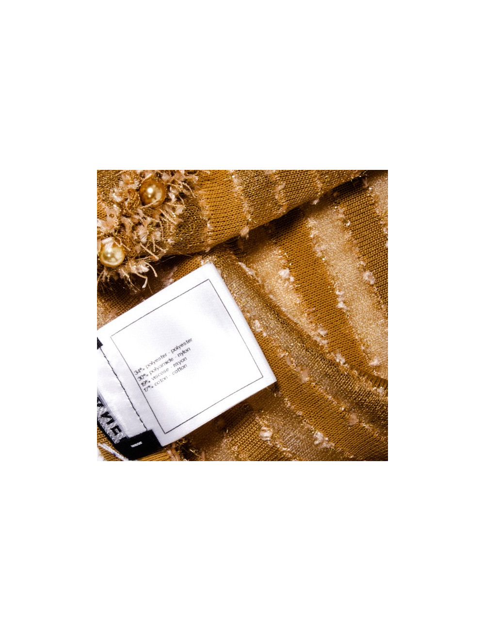 Jacket "Paris-Dubai" T 38 EN gold and Pearly beads