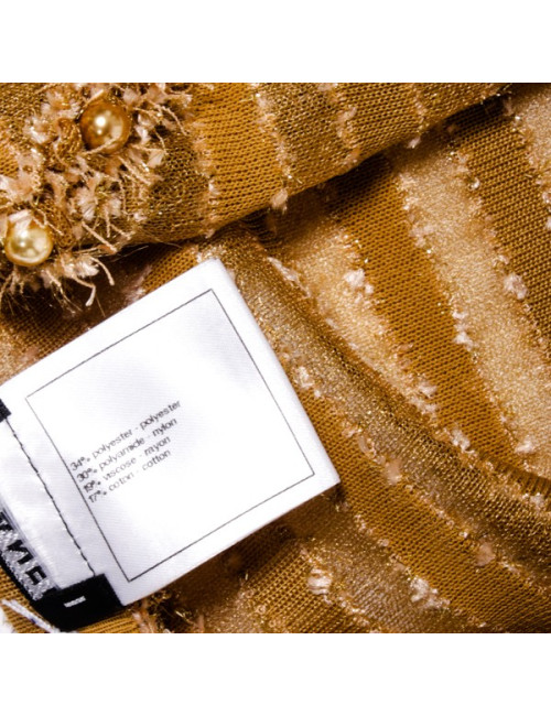 Jacket "Paris-Dubai" T 38 EN gold and Pearly beads