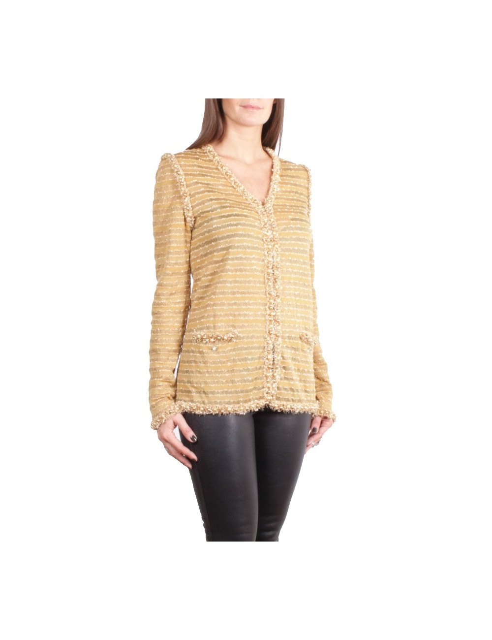 Veste"Paris-Dubai" or et perles nacrées