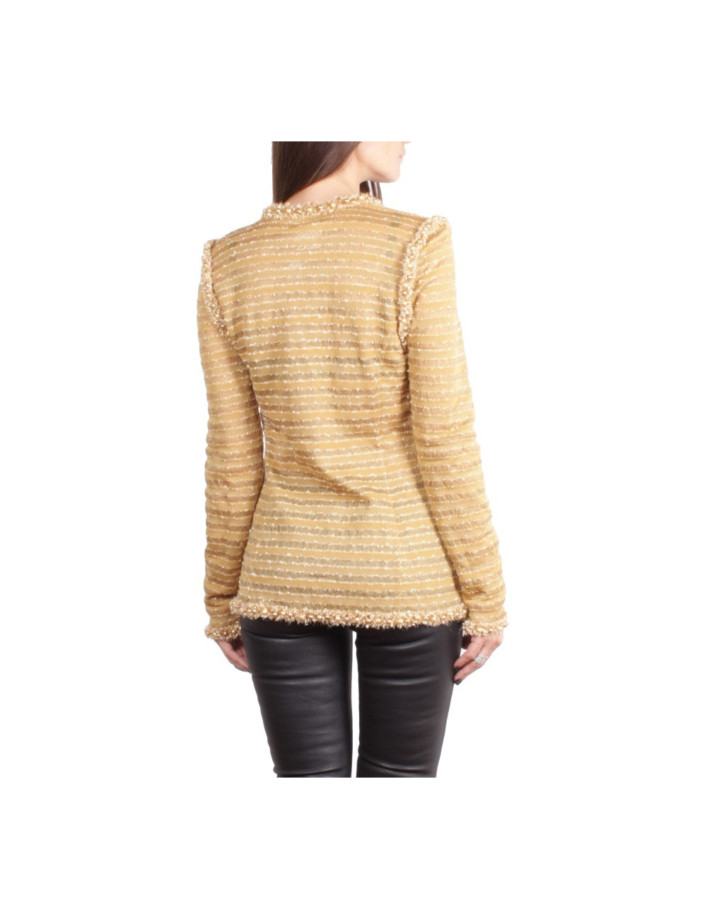 Jacket "Paris-Dubai" T 38 EN gold and Pearly beads