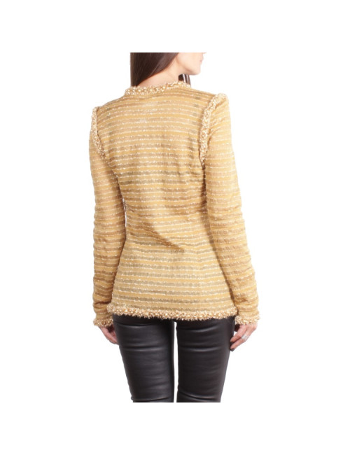 Veste"Paris-Dubai" or et perles nacrées