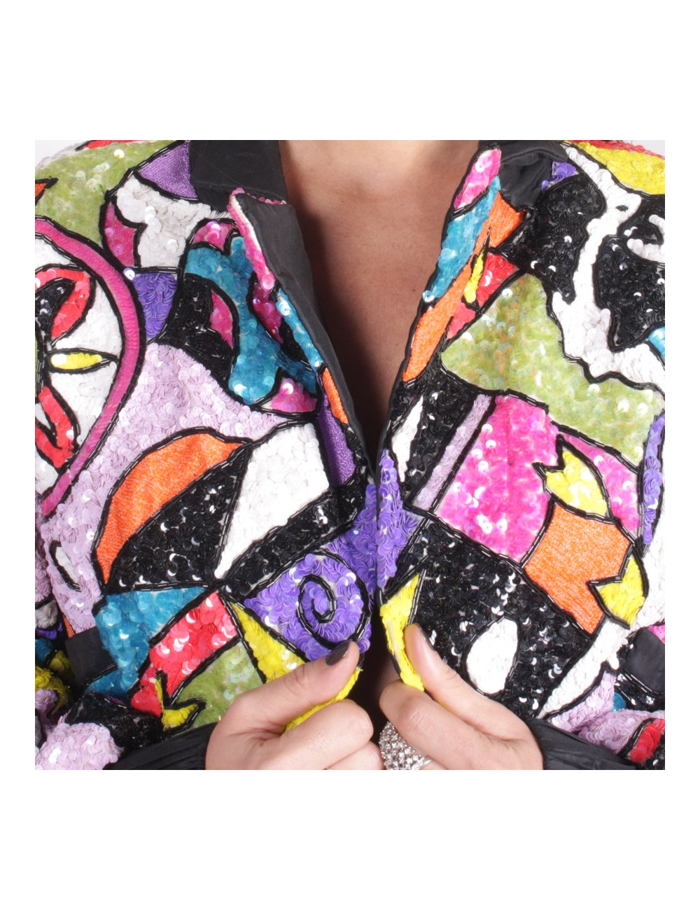 Blouson YSA DUPIRE T 40 Pailettes multicolores