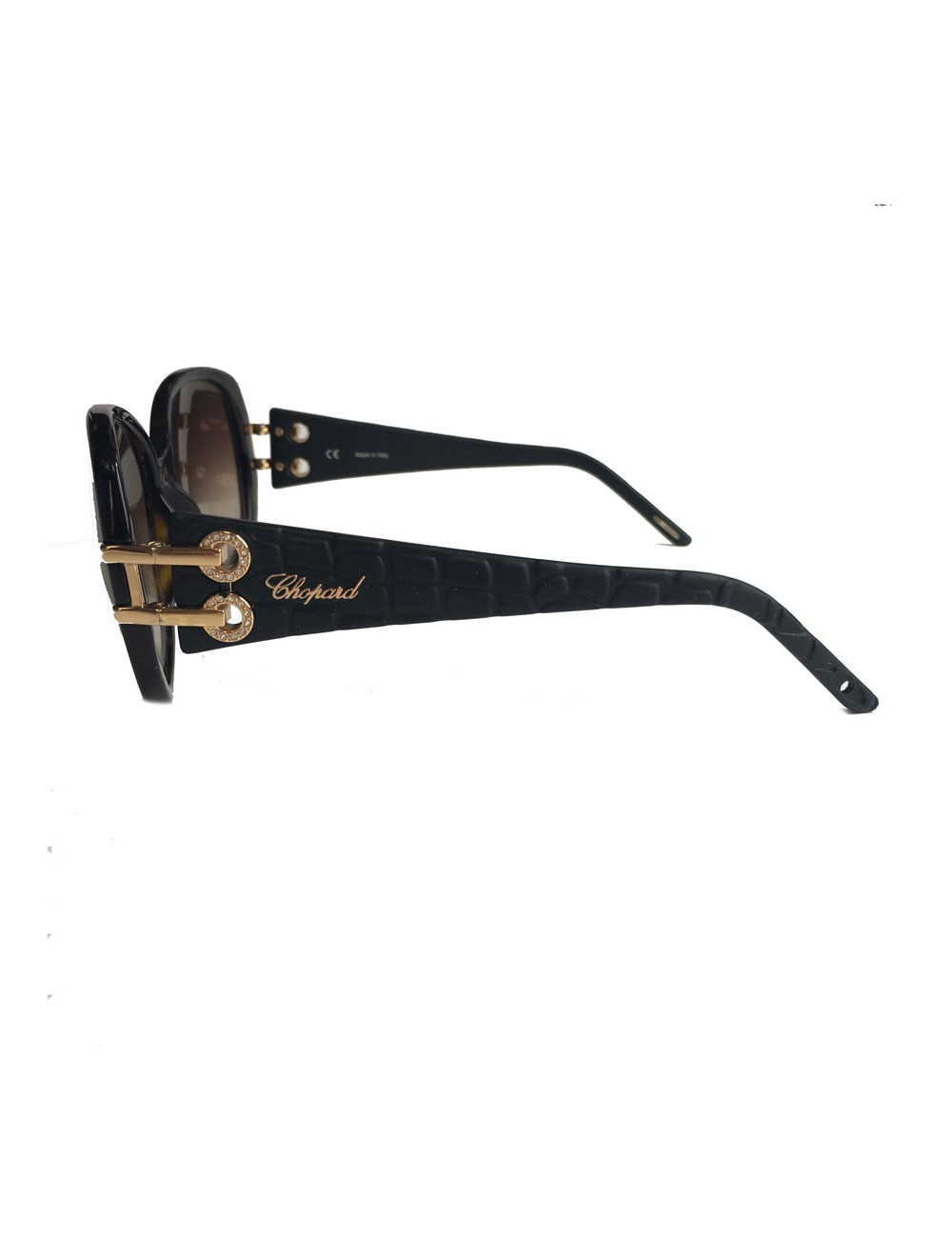 Lunettes de soleil CHOPARD écaille marron foncé et branches noires