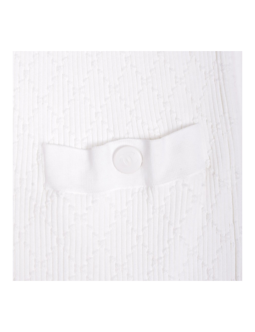 Robe CHANEL Blanche T 38 en maille 