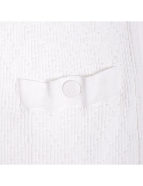 Robe CHANEL Blanche T 38 en maille 