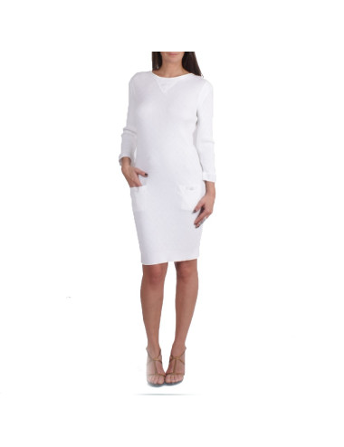 Robe CHANEL Blanche T 38 en maille 