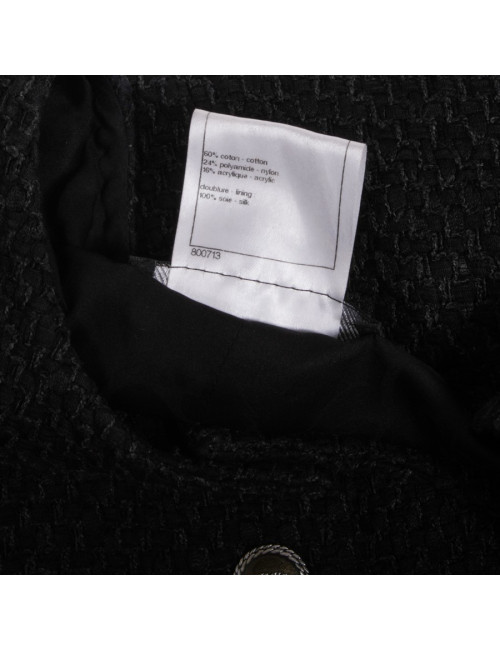 Robe CHANEL T 36 FR tweed noir