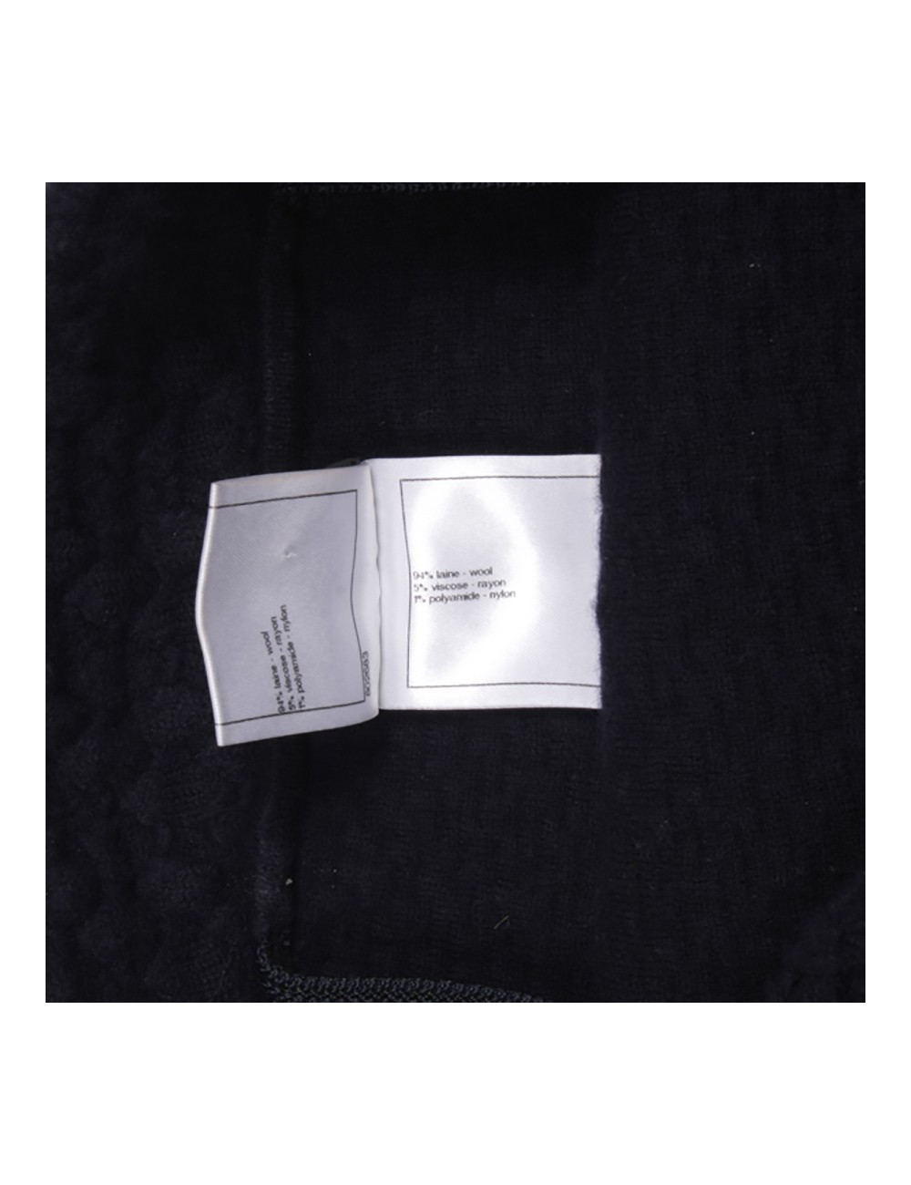 Robe CHANEL T 34 FR en laine bleu marine 