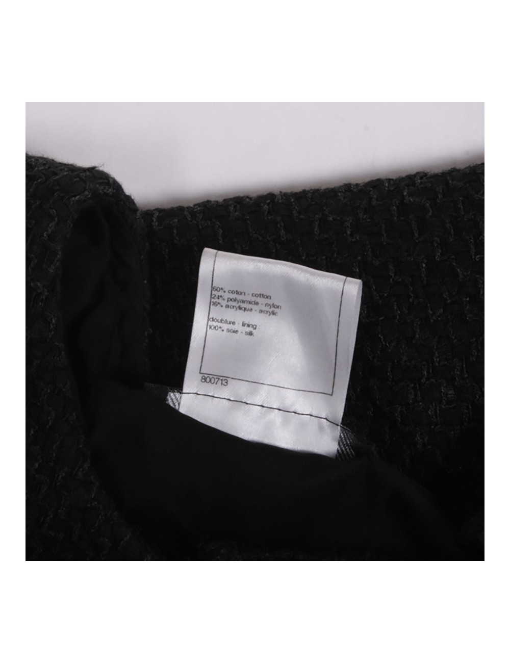 Robe CHANEL T 34 FR en laine bleu marine 