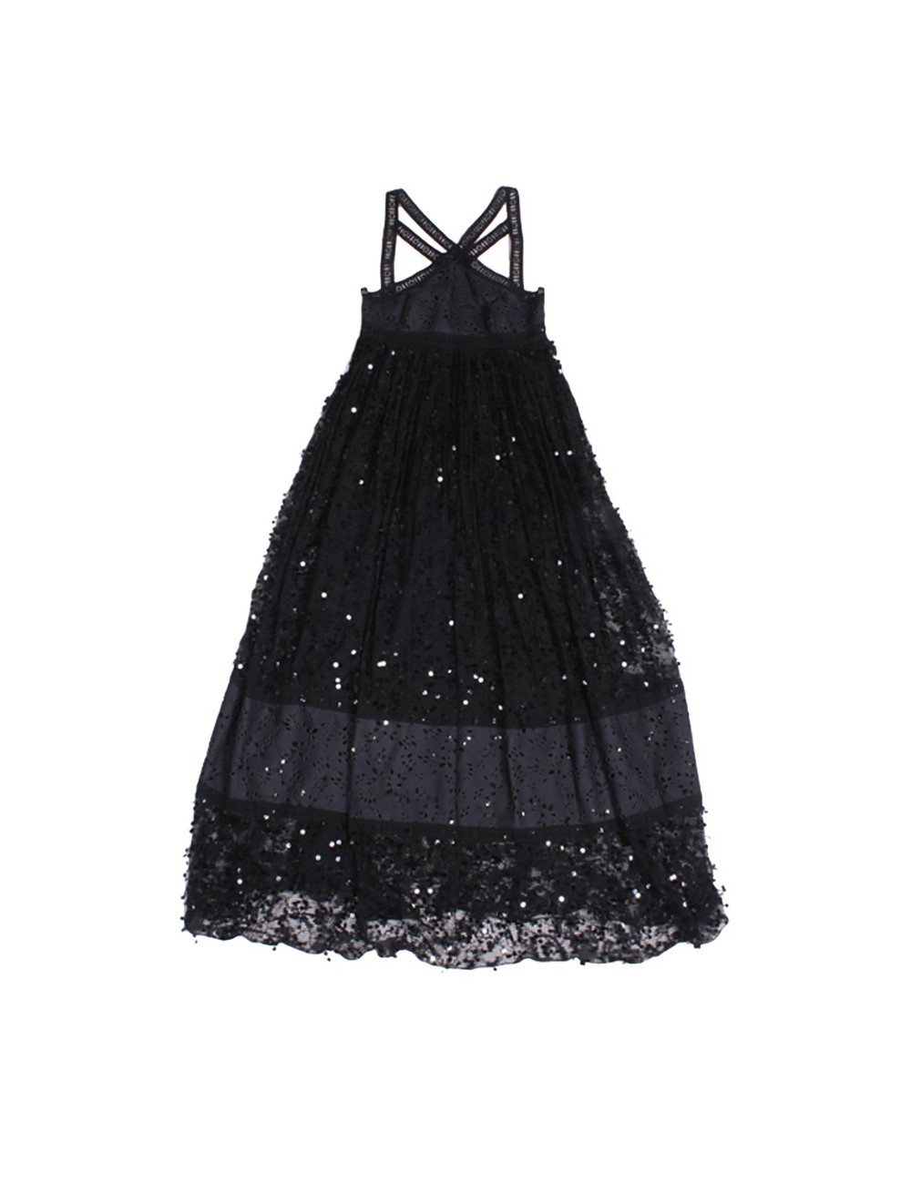 Evening dress CHANEL T 36 EN black silk and leather