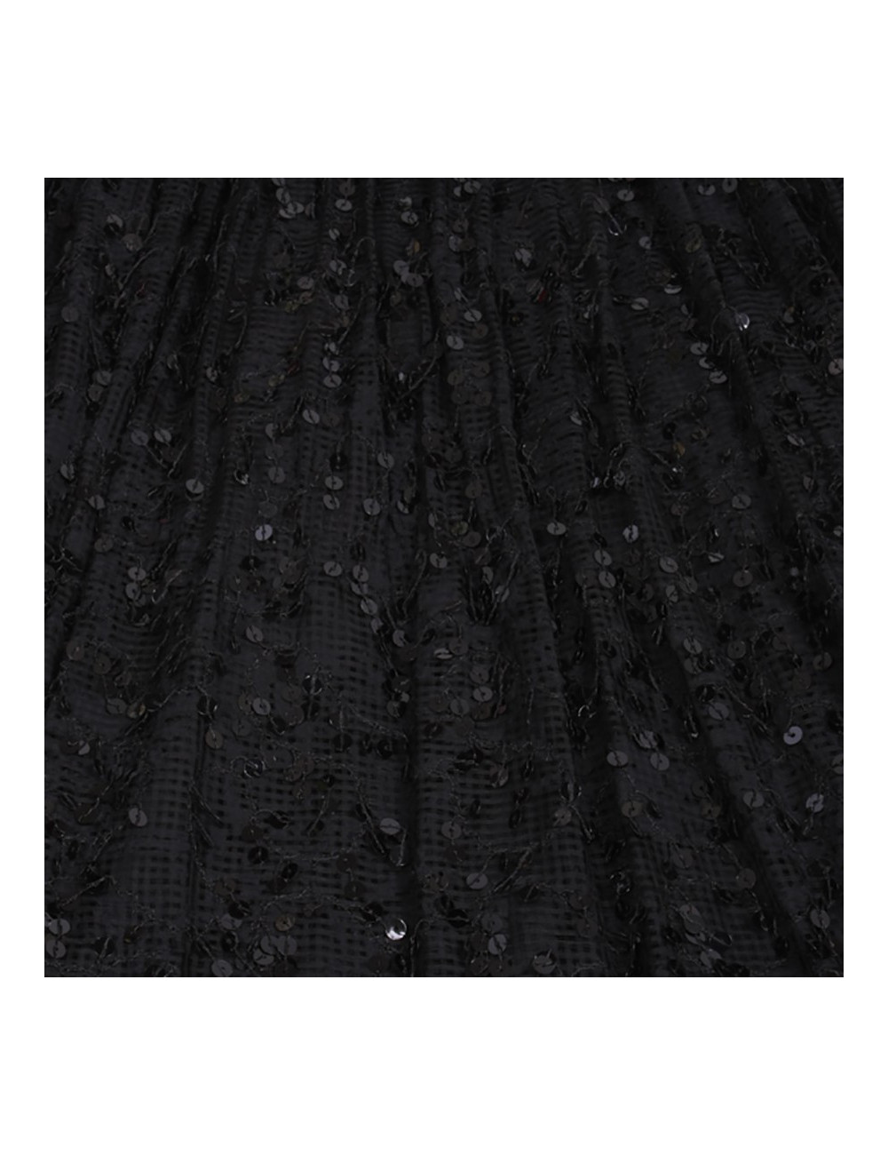 Evening dress CHANEL T 36 EN black silk and leather