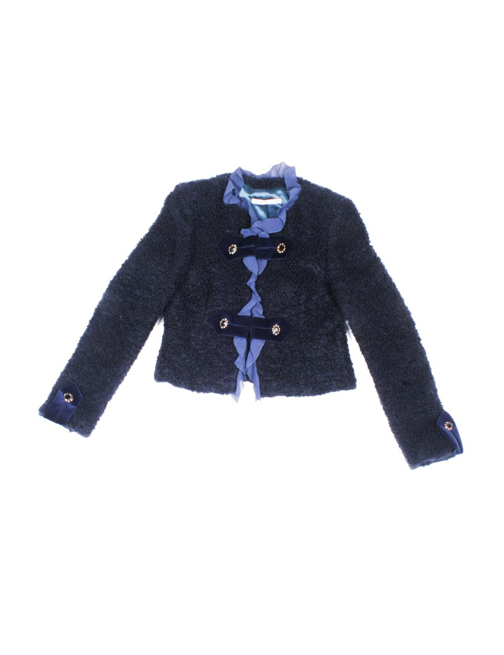 UNGARO jacket blue mohair night T 42 en