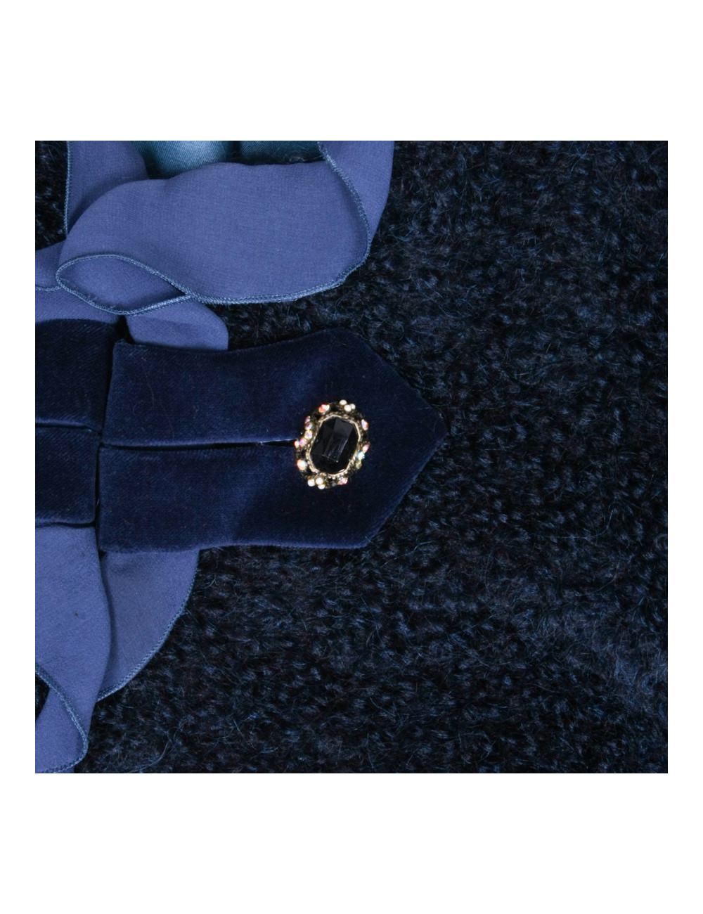 UNGARO jacket blue mohair night T 42 en