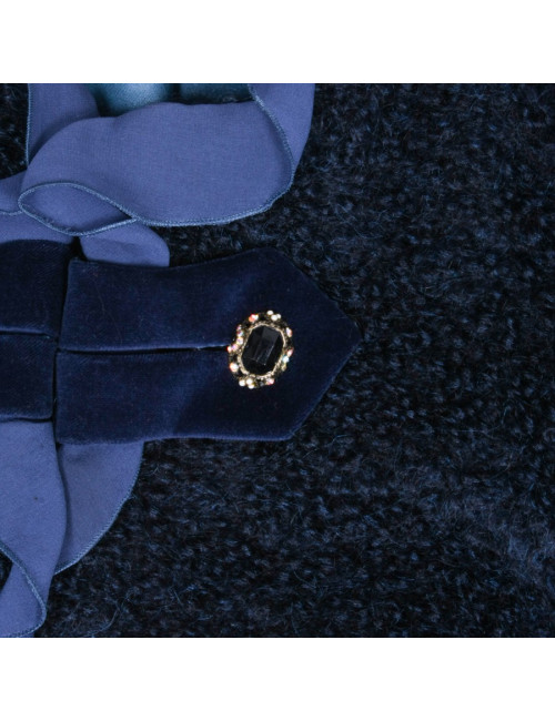 UNGARO jacket blue mohair night T 42 en