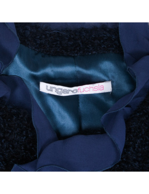 UNGARO jacket blue mohair night T 42 en