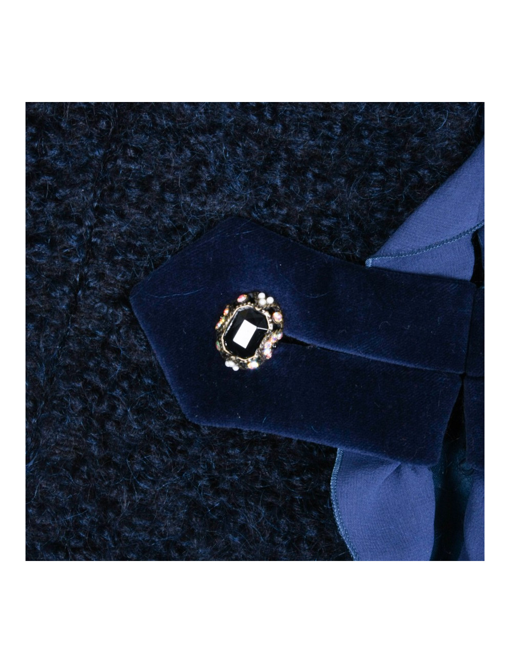 UNGARO jacket blue mohair night T 42 en