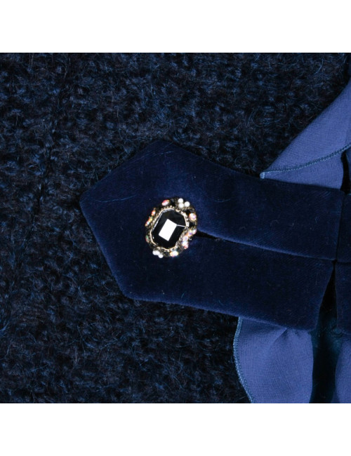 UNGARO jacket blue mohair night T 42 en