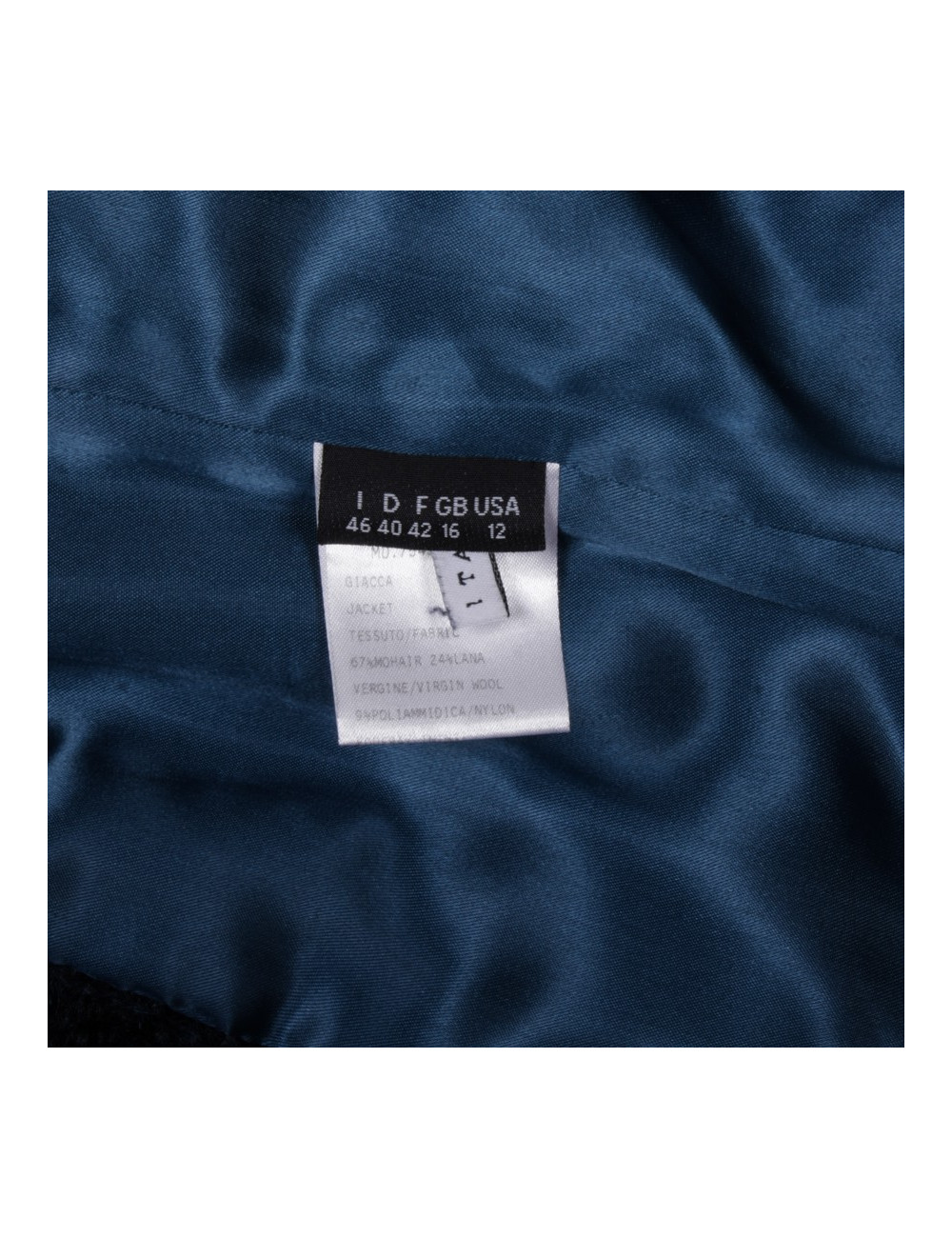 UNGARO jacket blue mohair night T 42 en