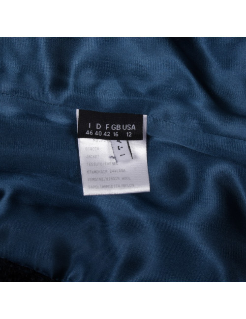 UNGARO jacket blue mohair night T 42 en