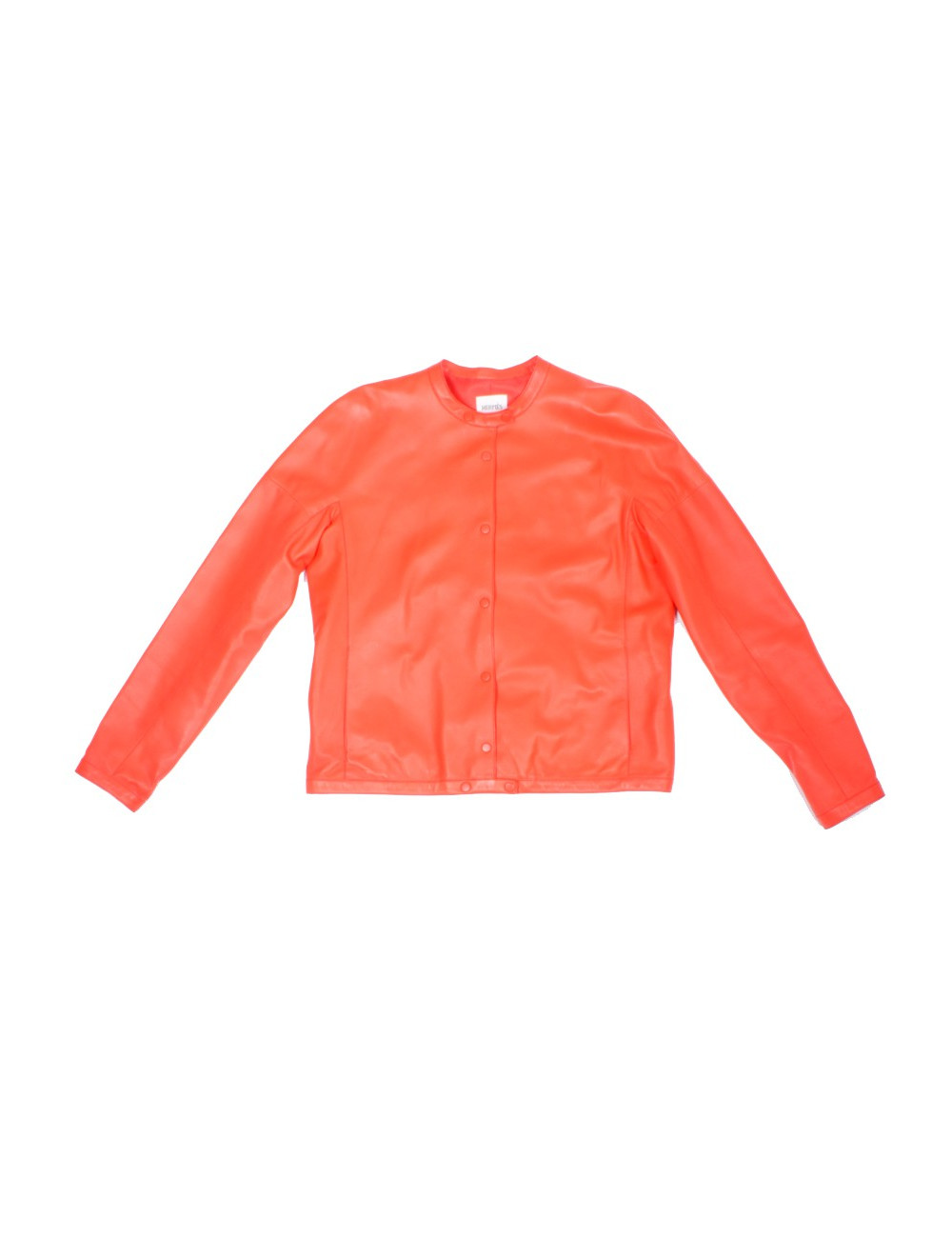 HERMES T 40 lambskin jacket orange